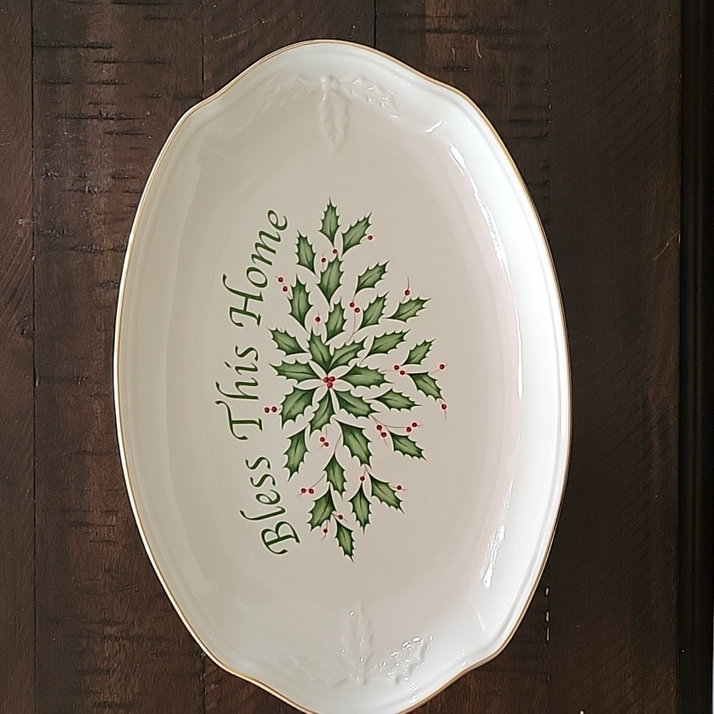 Lenox Holiday Bless This Home Tray